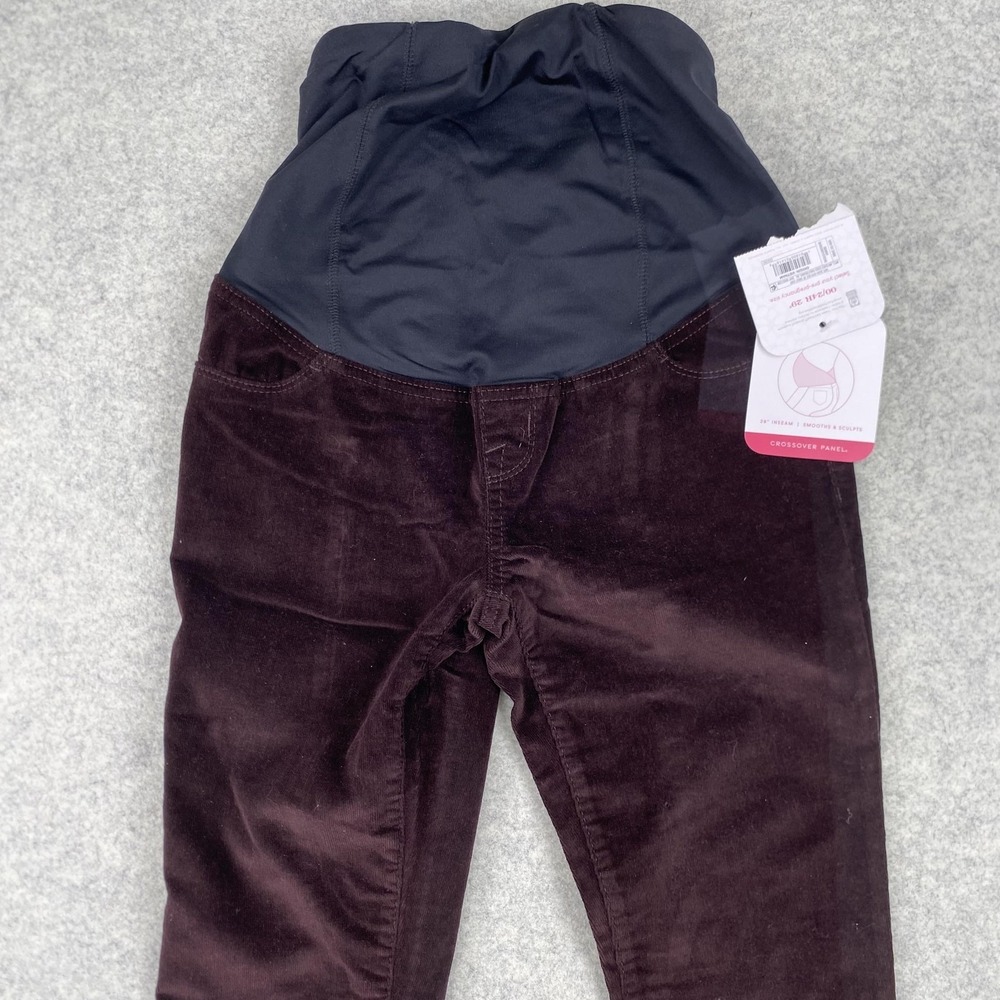 Isabel Maternity Jeans Womens 00/24R (28x28) Purple High Rise Skinny Corduroy